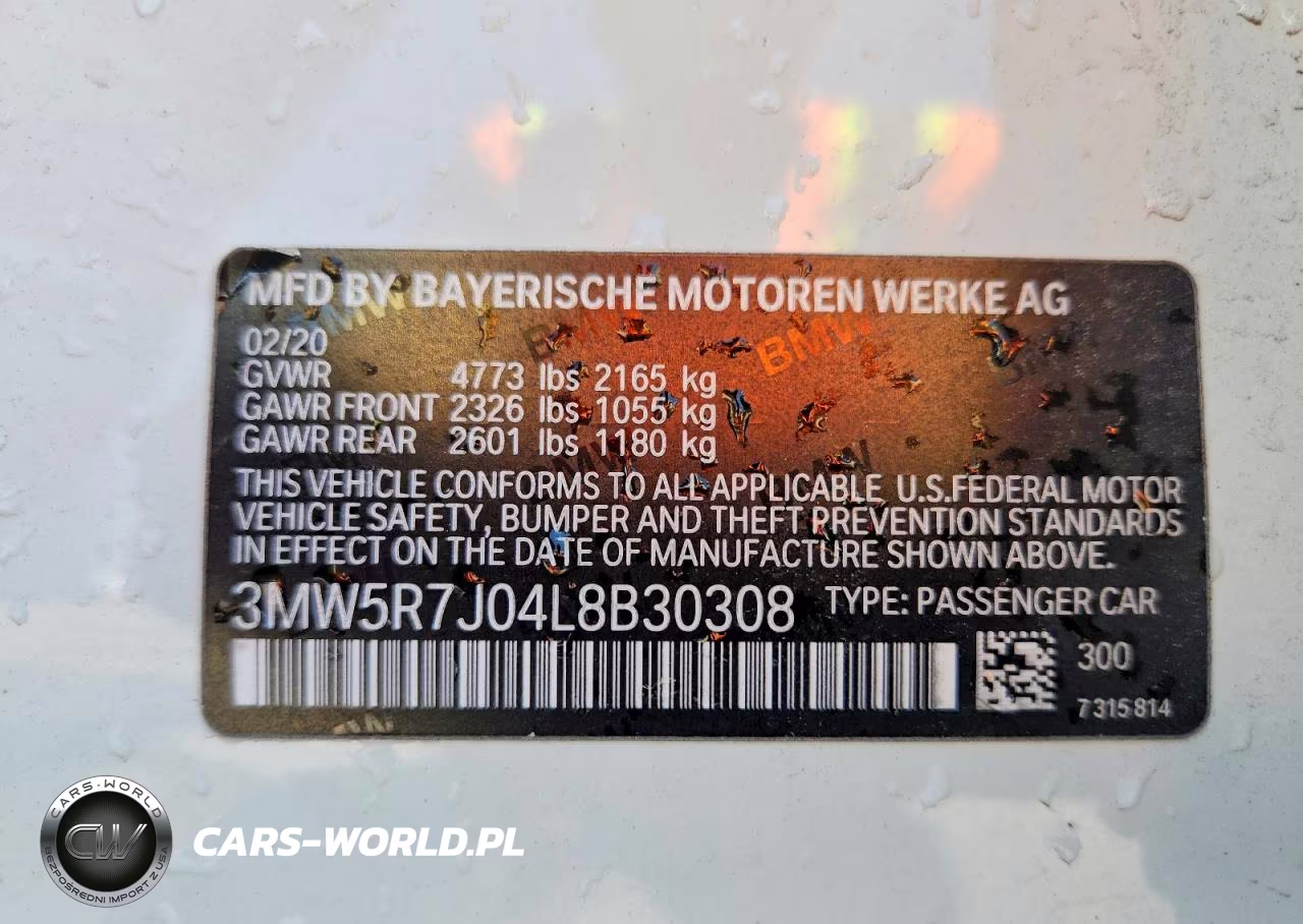 2020 BMW 330Xi VIN:3MW5R7J04L8B30308 - 12