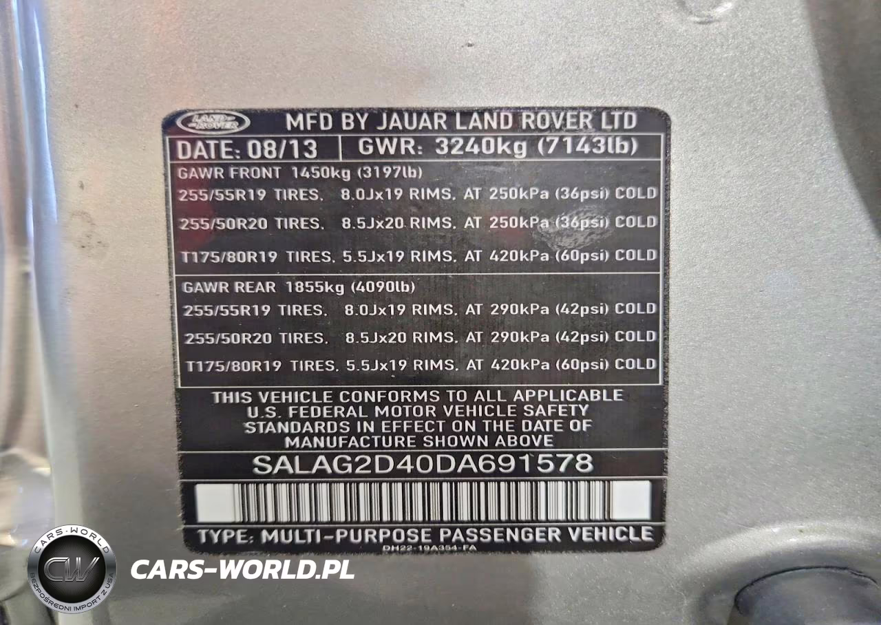 2013 Land Rover Lr4 Hse VIN:SALAG2D40DA691578 - 13