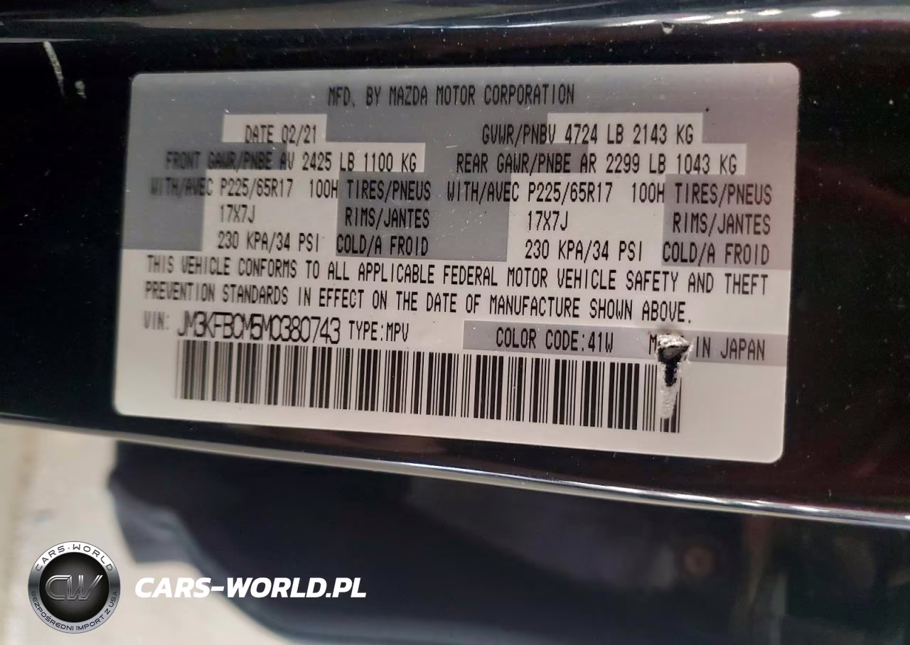 2021 Mazda Cx-5 Touring VIN:JM3KFBCM5M0380743 - 14