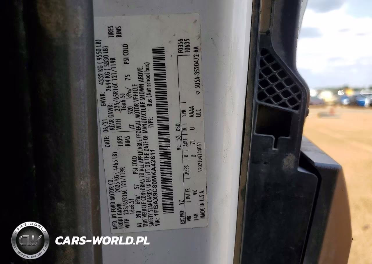 2021 Ford Transit T-350 VIN:1FBAX9C80MKA42611 - 13