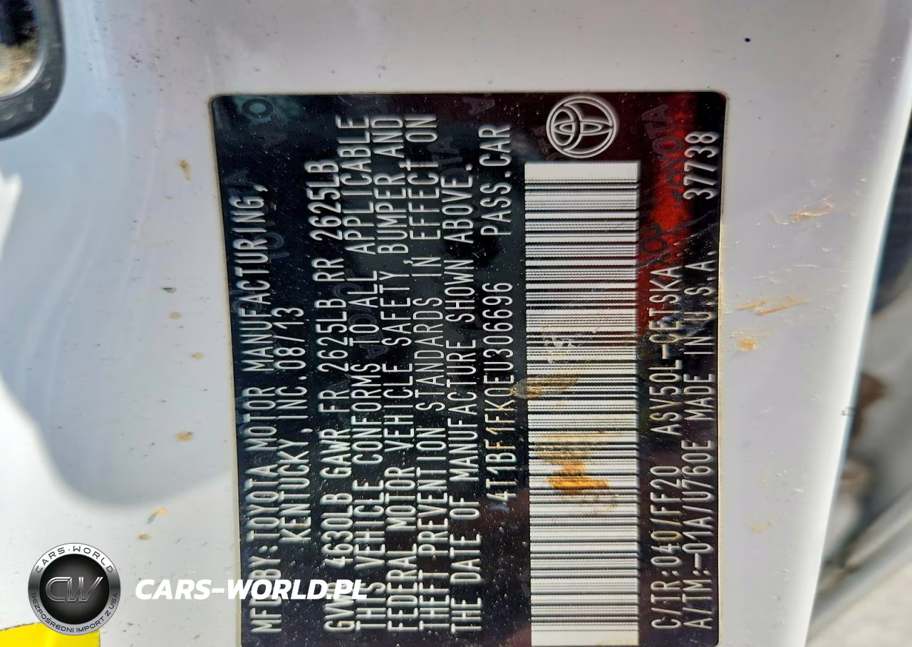 2014 Toyota Camry Se VIN:4T1BF1FK0EU306696 - 12