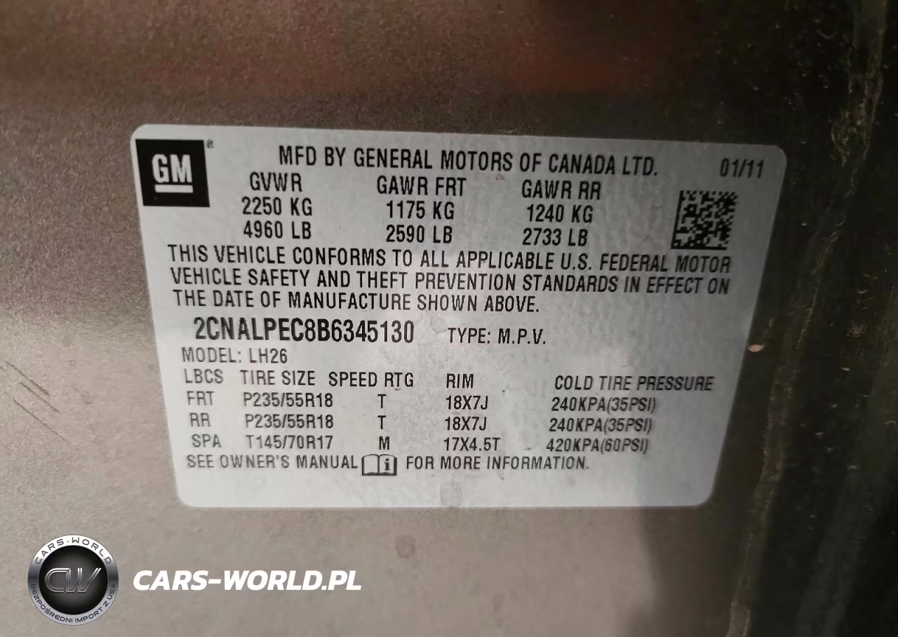 2011 Chevrolet Equinox Lt VIN:2CNALPEC8B6345130 - 13