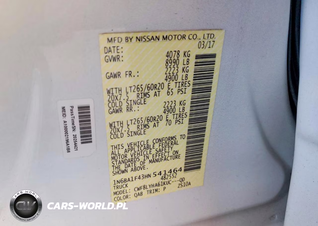2017 Nissan Titan Xd Platinum Reserve VIN:1N6BA1F43HN541464 - 12