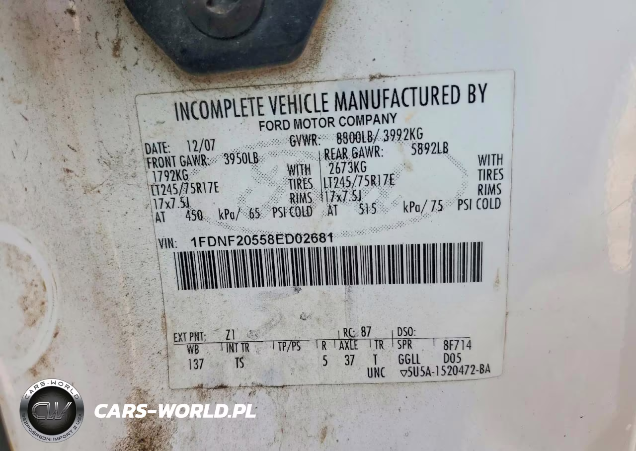 2008 Ford F250 Super Duty VIN:1FDNF20558ED02681 - 12