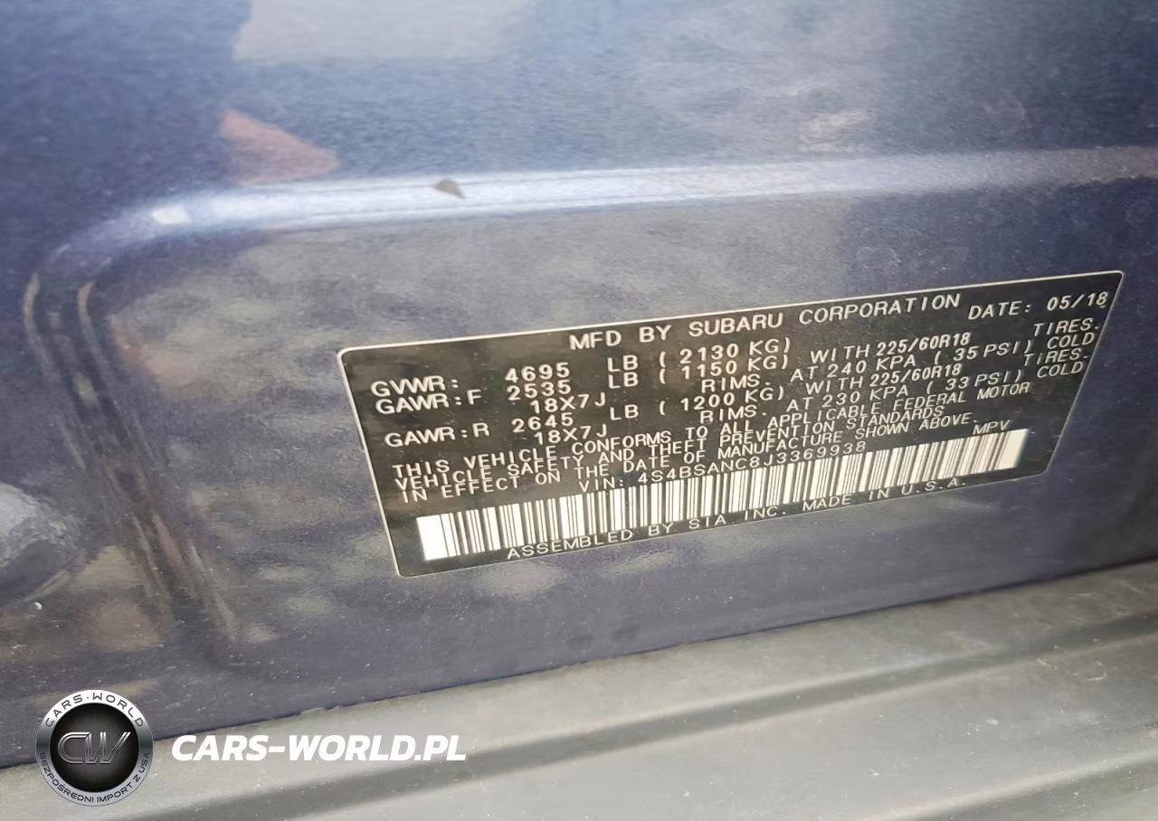 2018 Subaru Outback 2.5I Limited VIN:4S4BSANC8J3369938 - 12