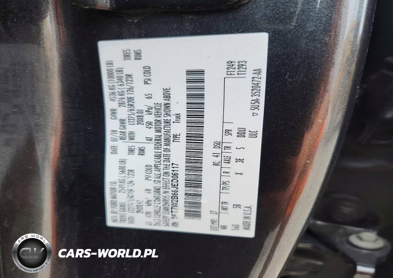 2018 Ford F250 Super Duty VIN:1FT7W2B66JED06117 - 13