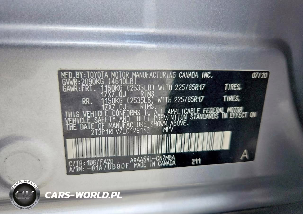 2020 Toyota Rav4 Xle VIN:2T3P1RFV7LC128143 - 13
