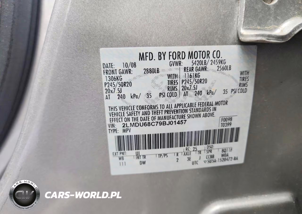 2009 Lincoln Mkx VIN:2LMDU68C79BJ01457 - 13