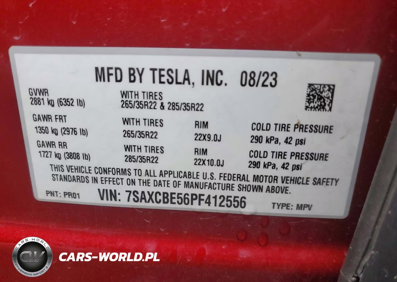 2023 Tesla Model X VIN:7SAXCBE56PF412556 - 12