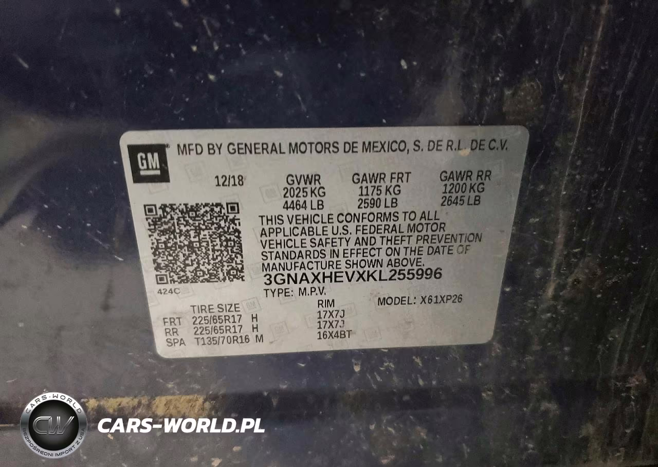 2019 Chevrolet Equinox Ls VIN:3GNAXHEVXKL255996 - 13