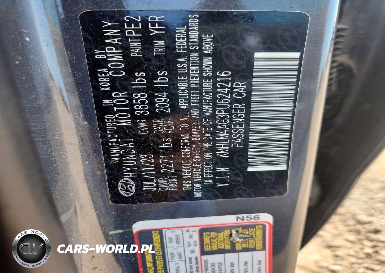2023 Hyundai Elantra Sel VIN:KMHLM4AG3PU624216 - 12