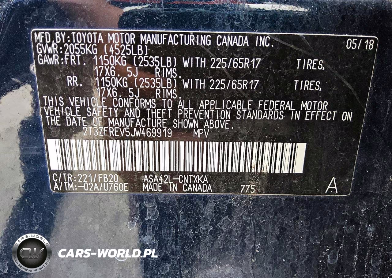 2018 Toyota Rav4 Le VIN:2T3ZFREV5JW469919 - 13