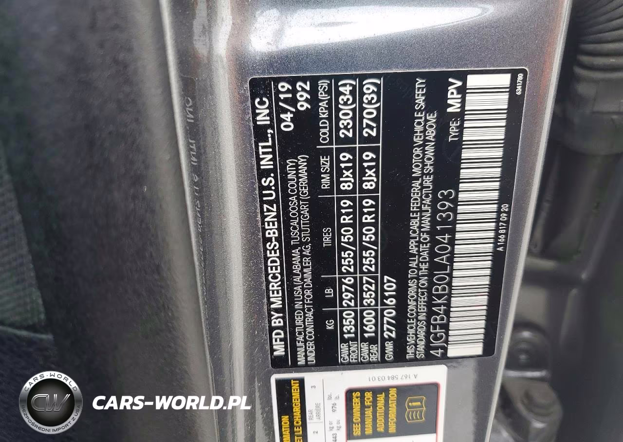 2020 Mercedes-Benz Gle 350 4Matic VIN:4JGFB4KB0LA041393 - 13