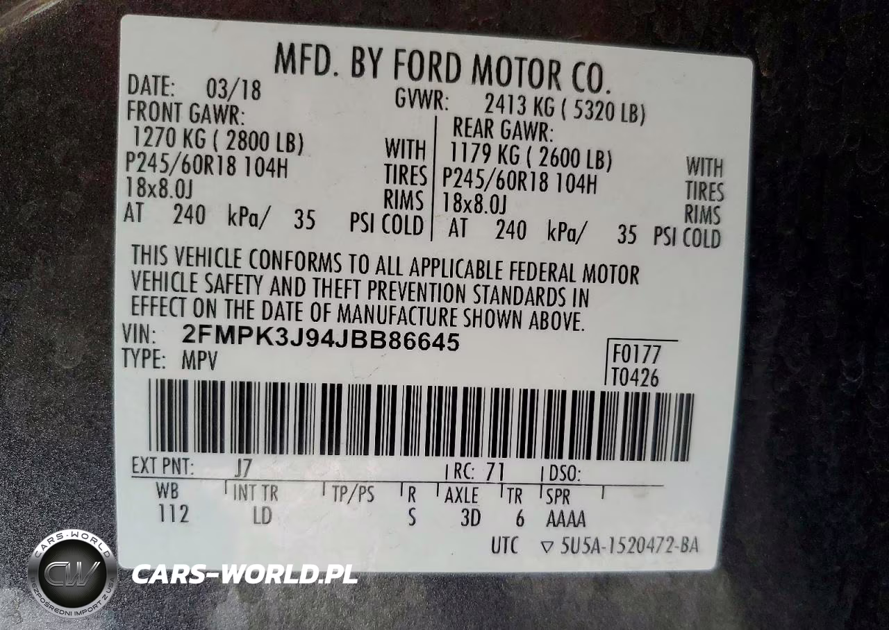 2018 Ford Edge Sel VIN:2FMPK3J94JBB86645 - 12