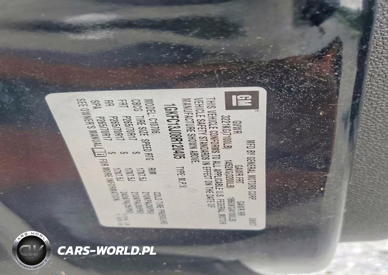 2008 GMC Yukon VIN:1GKFC13J08R120405 - 13