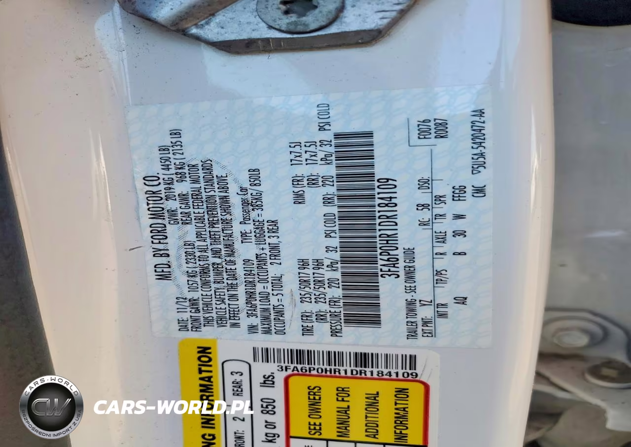 2013 Ford Fusion Se VIN:3FA6P0HR1DR184109 - 12