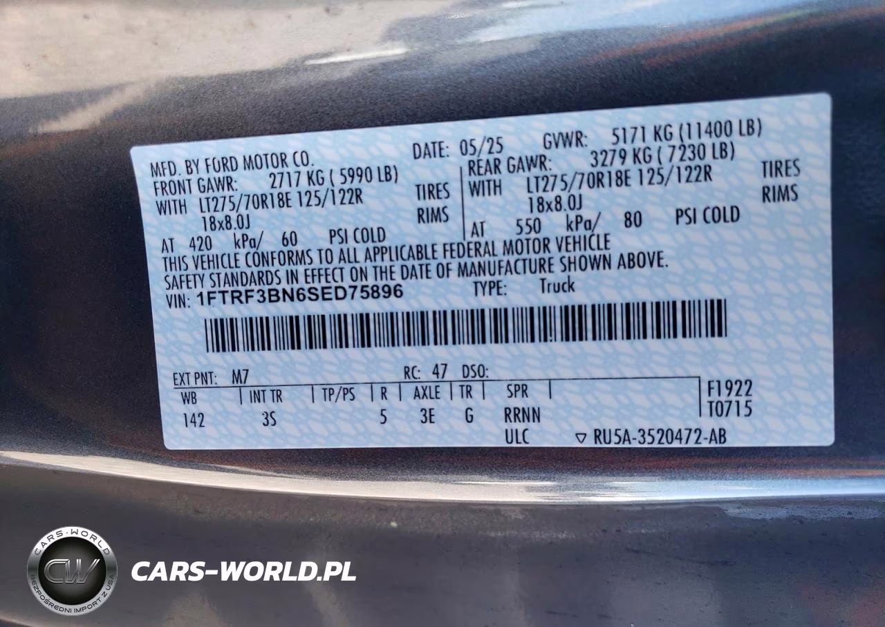2025 Ford F350 Super Duty VIN:1FTRF3BN6SED75896 - 12
