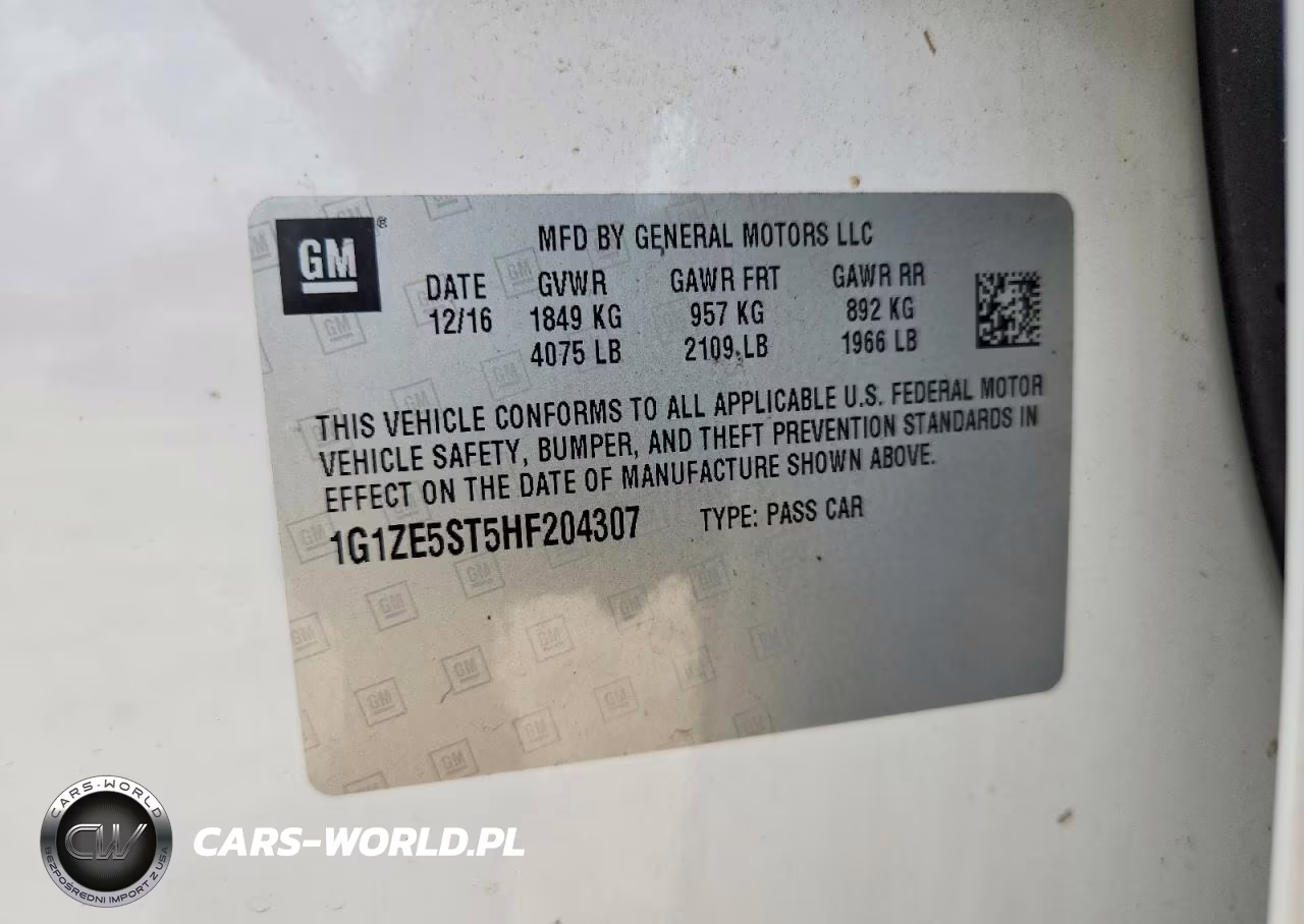 2017 Chevrolet Malibu Lt VIN:1G1ZE5ST5HF204307 - 12