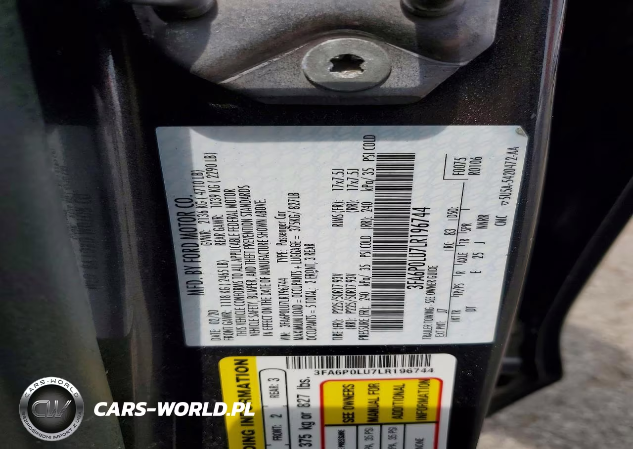 2020 Ford Fusion Se VIN:3FA6P0LU7LR196744 - 12