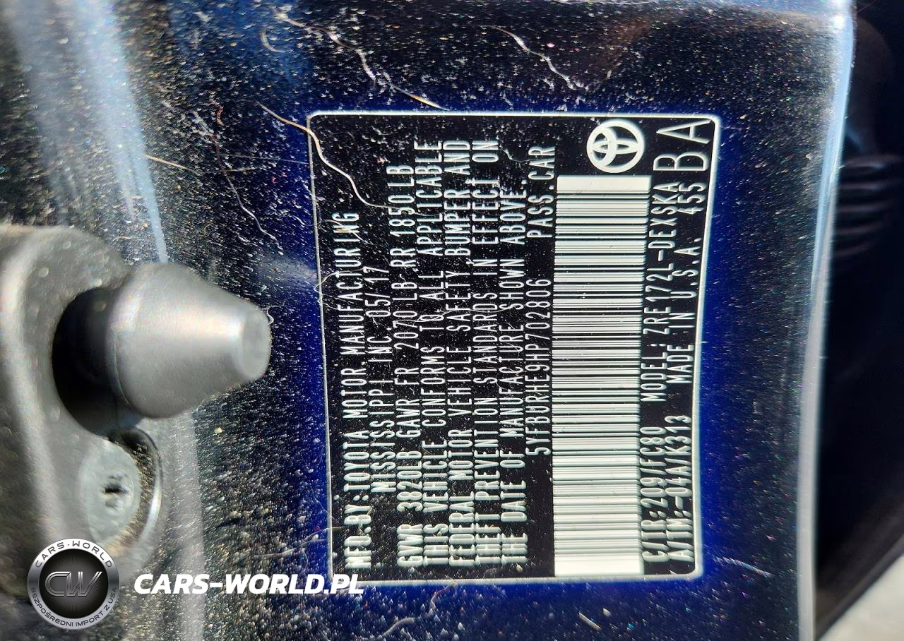 2017 Toyota Corolla Se VIN:5YFBURHE9HP702806 - 13