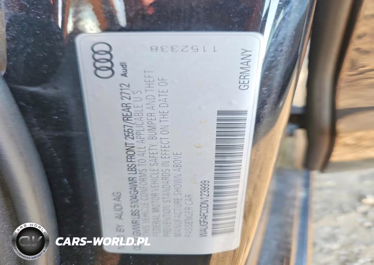 2013 Audi A6 Premium Plus VIN:WAUGFAFC0DN123999 - 12