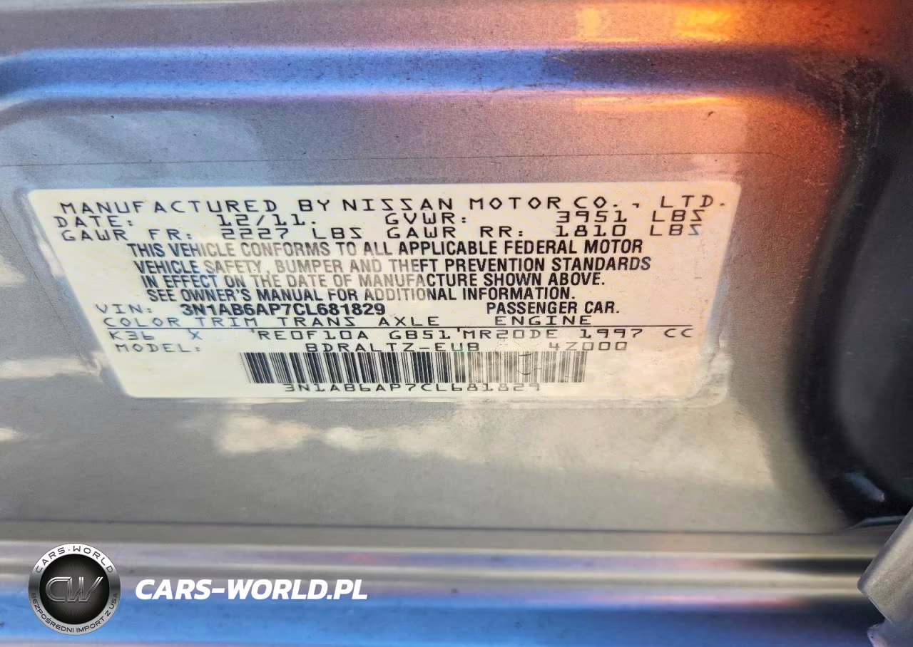 2012 Nissan Sentra 2.0 VIN:3N1AB6AP7CL681829 - 13