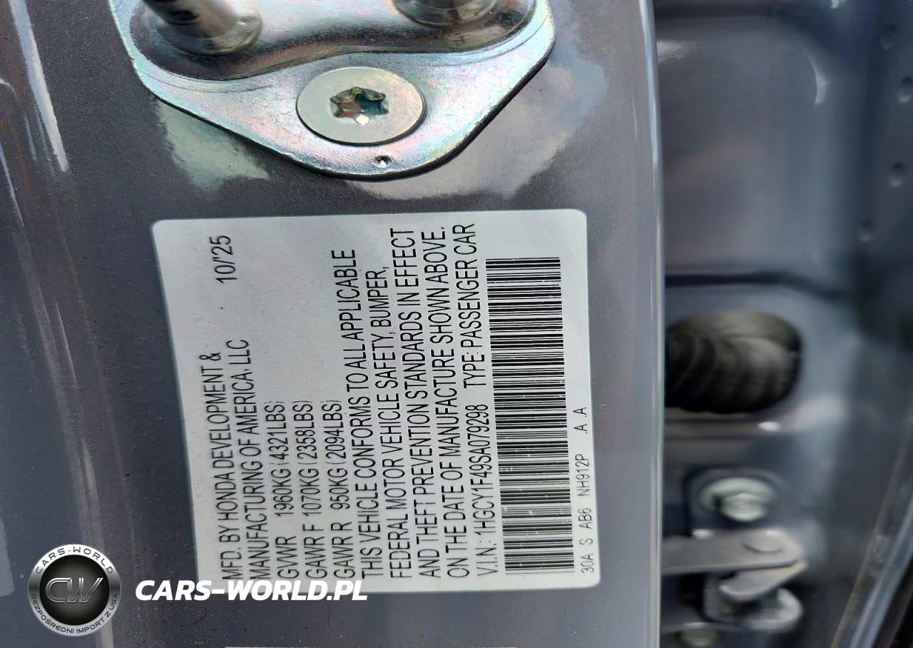 2025 Honda Accord Se VIN:1HGCY1F49SA079298 - 12