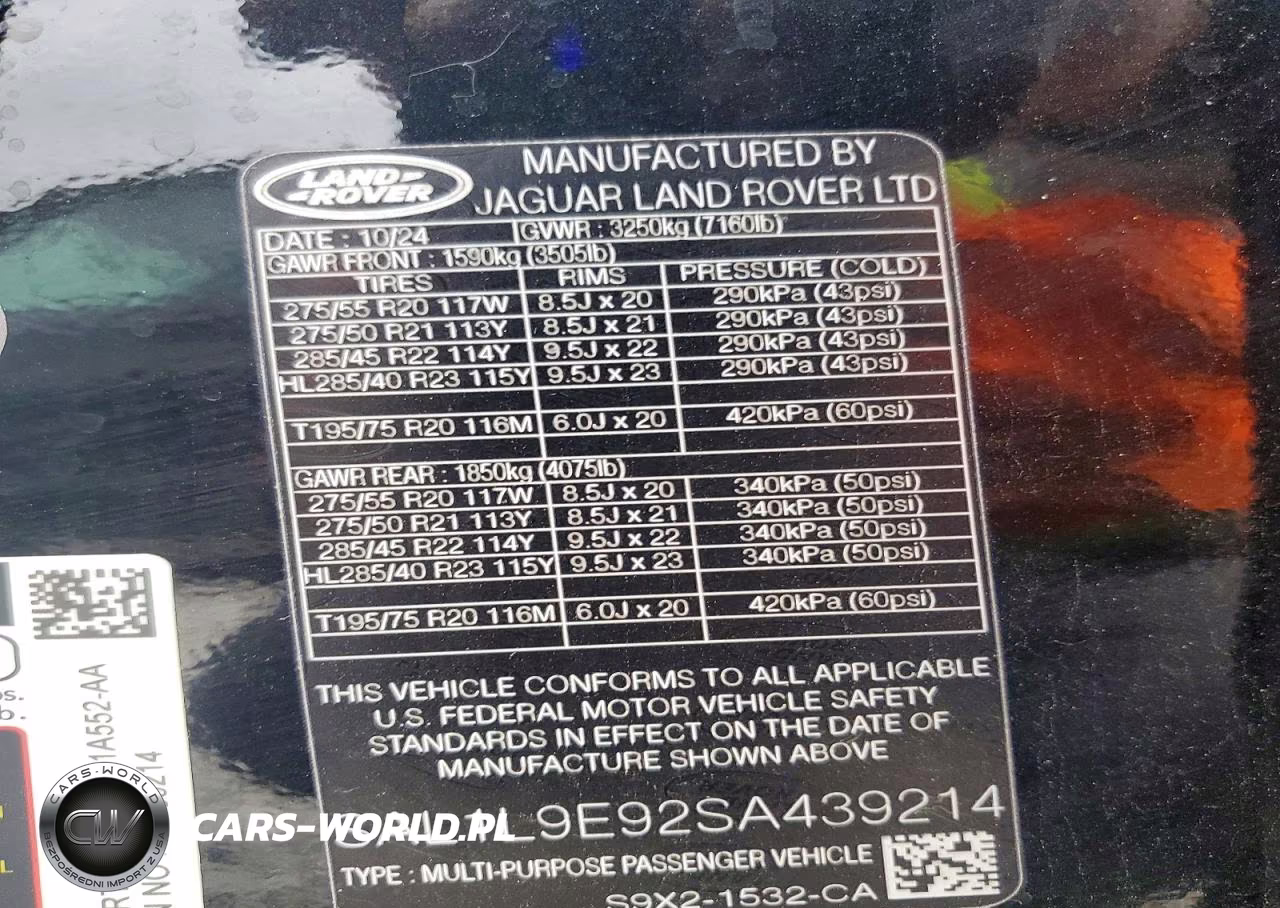 2025 Land Rover Range Rover Sport Dynamic Se VIN:SAL1L9E92SA439214 - 12