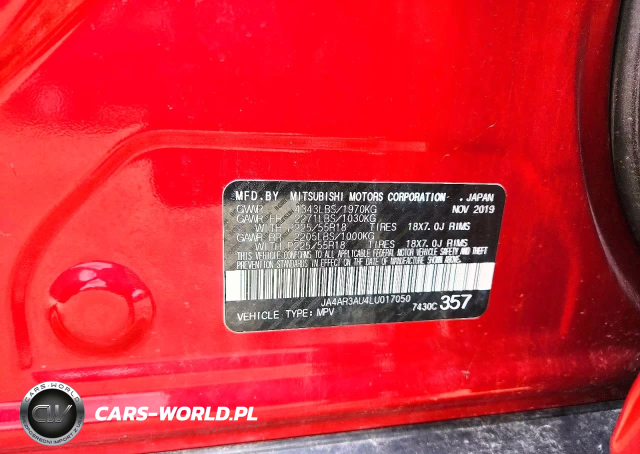 2020 Mitsubishi Outlander Sport Es VIN:JA4AR3AU4LU017050 - 13