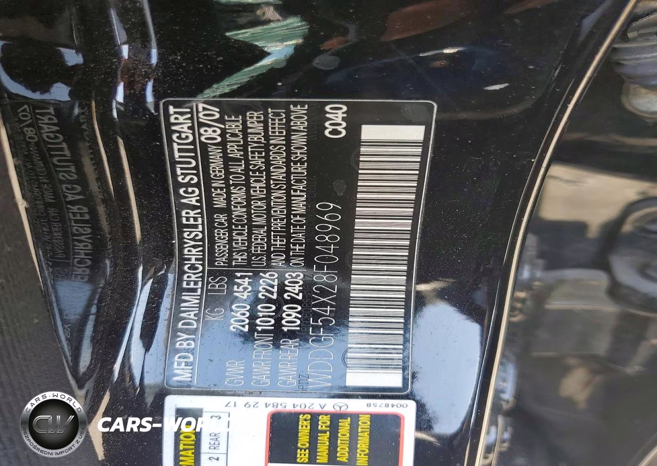 2008 Mercedes-Benz C 300 VIN:WDDGF54X28F048969 - 12