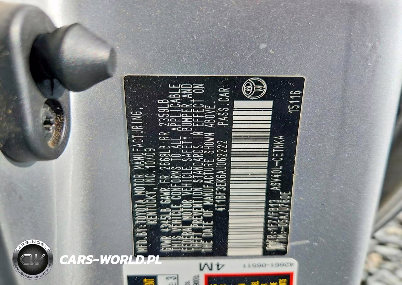 2010 Toyota Camry Le VIN:4T1BF3EK6AU062222 - 12