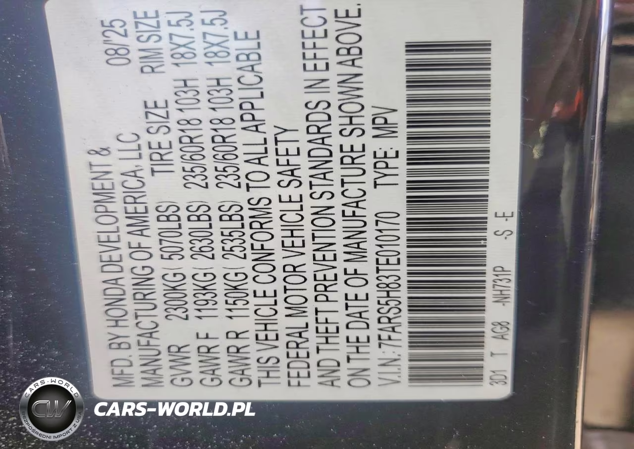 2026 Honda Cr-V Sport-L VIN:7FARS5H83TE010170 - 13