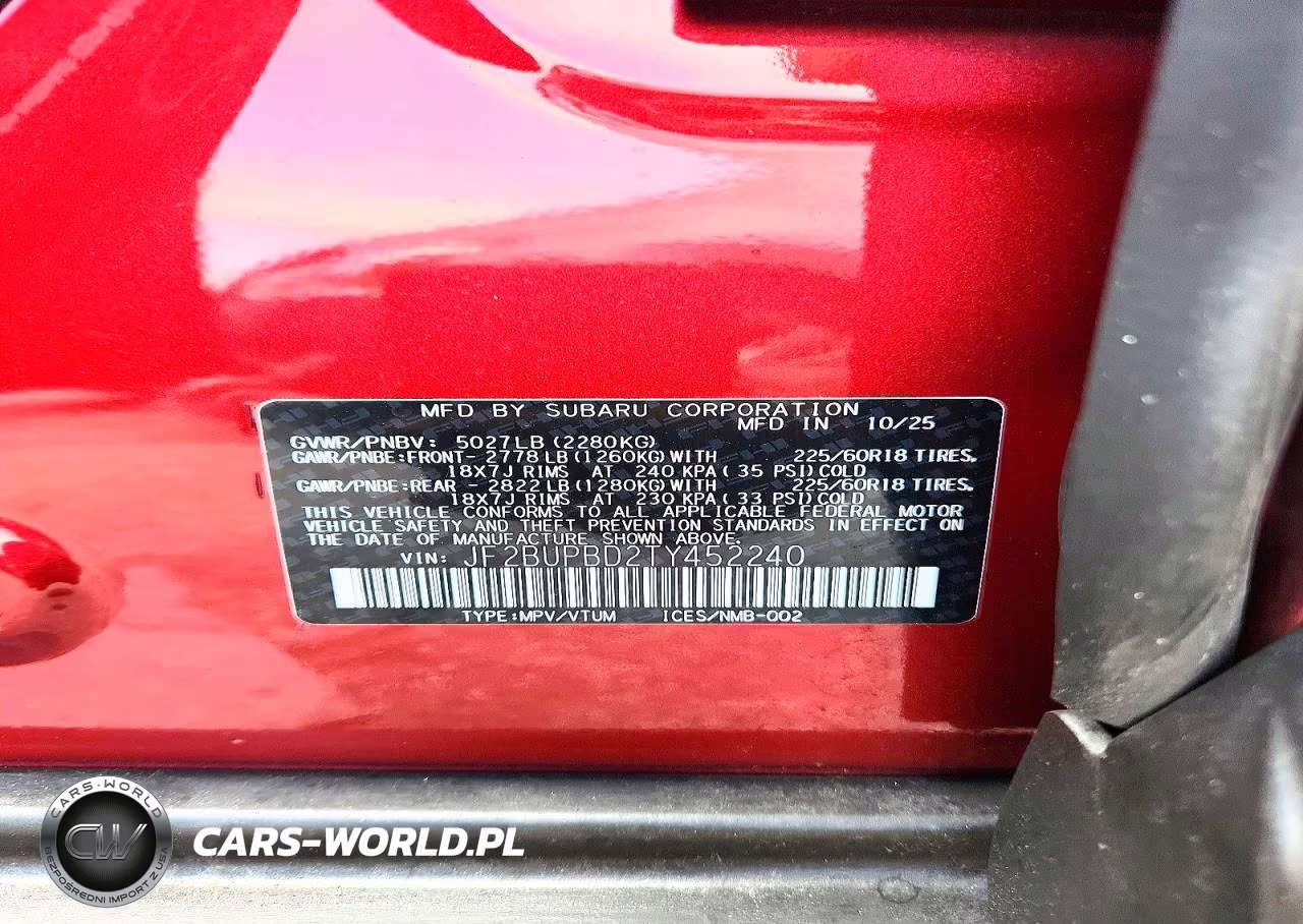2026 Subaru Outback Premium VIN:JF2BUPBD2TY452240 - 12
