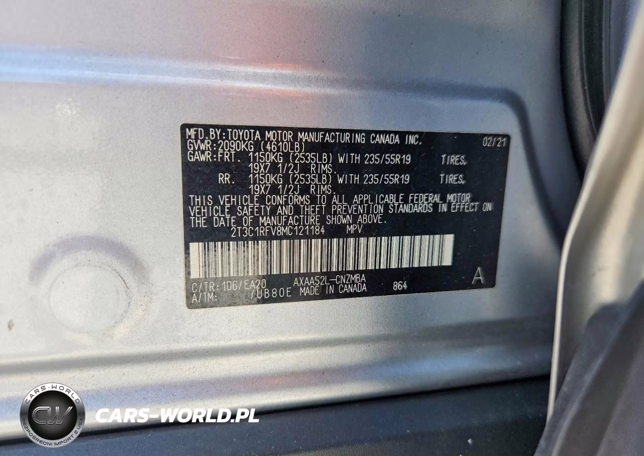 2021 Toyota Rav4 Xle Premium VIN:2T3C1RFV8MC121184 - 13