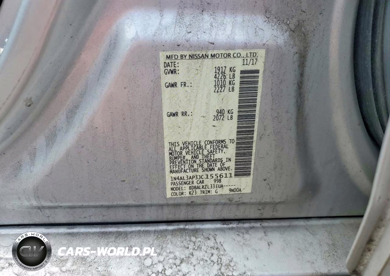 2018 Nissan Altima 2.5 Sl VIN:1N4AL3AP3JC155611 - 12