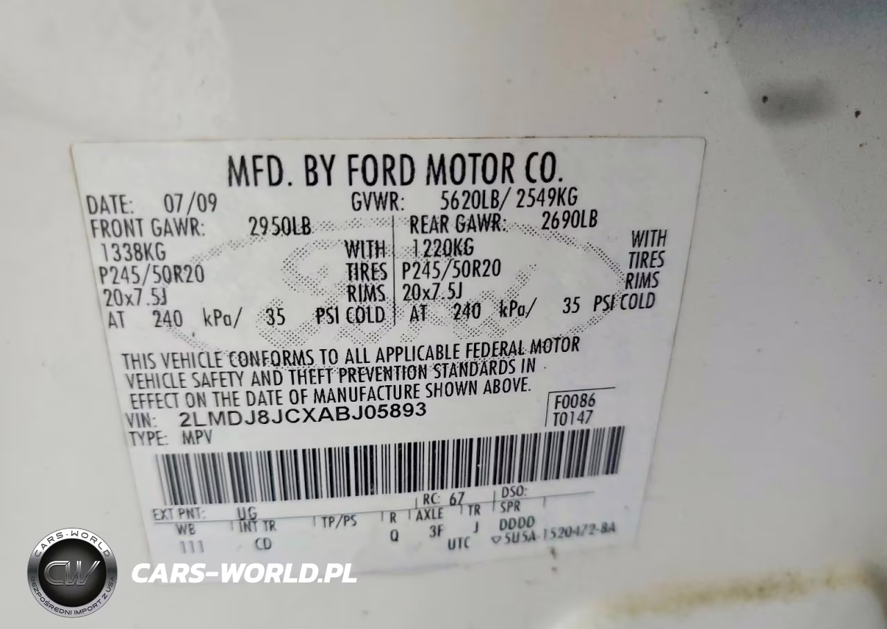 2010 Lincoln Mkx VIN:2LMDJ8JCXABJ05893 - 13