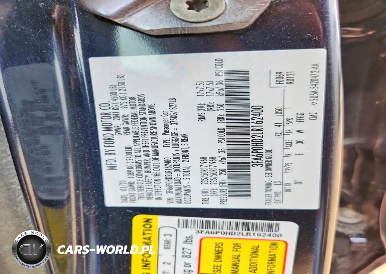 2020 Ford Fusion Se VIN:3FA6P0HD2LR162400 - 12