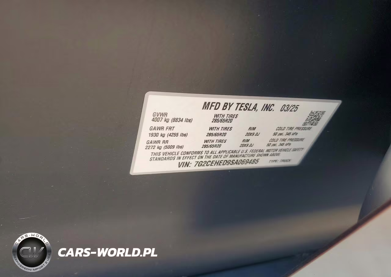 2025 Tesla Cybertruck VIN:7G2CEHED9SA069485 - 12