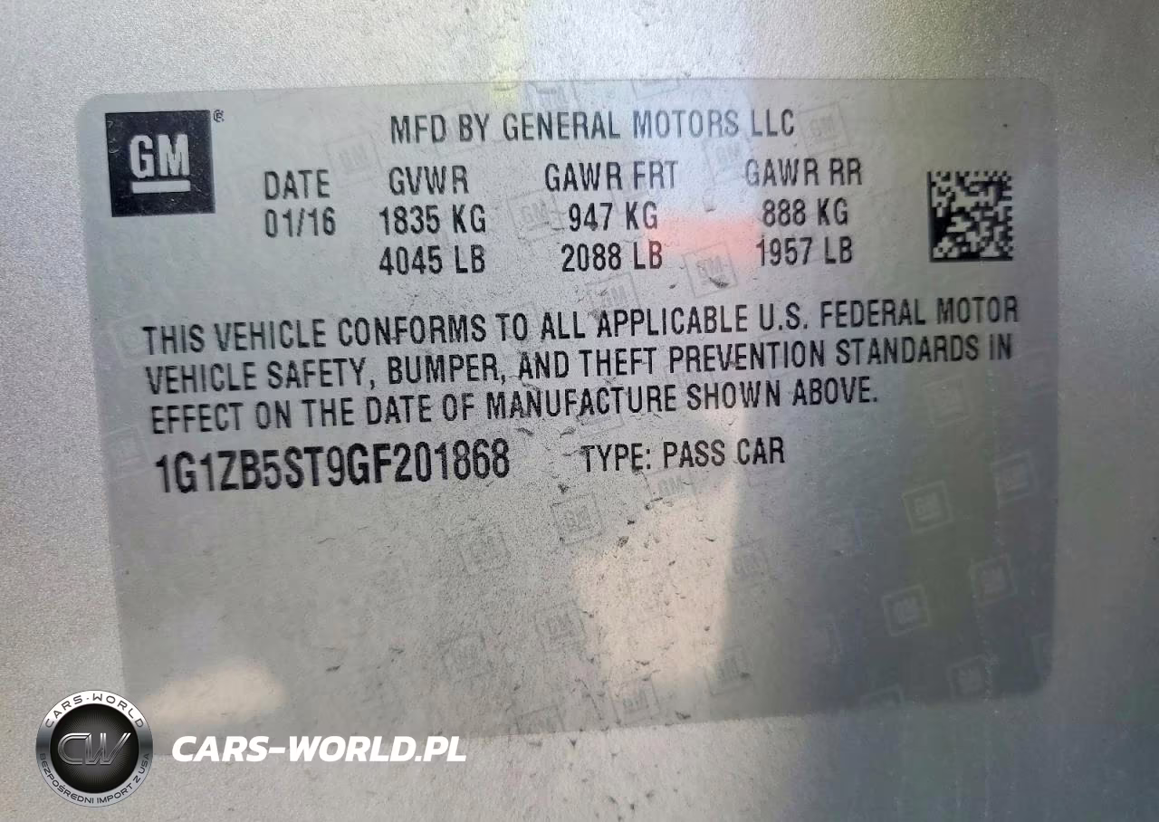 2016 Chevrolet Malibu Ls VIN:1G1ZB5ST9GF201868 - 12