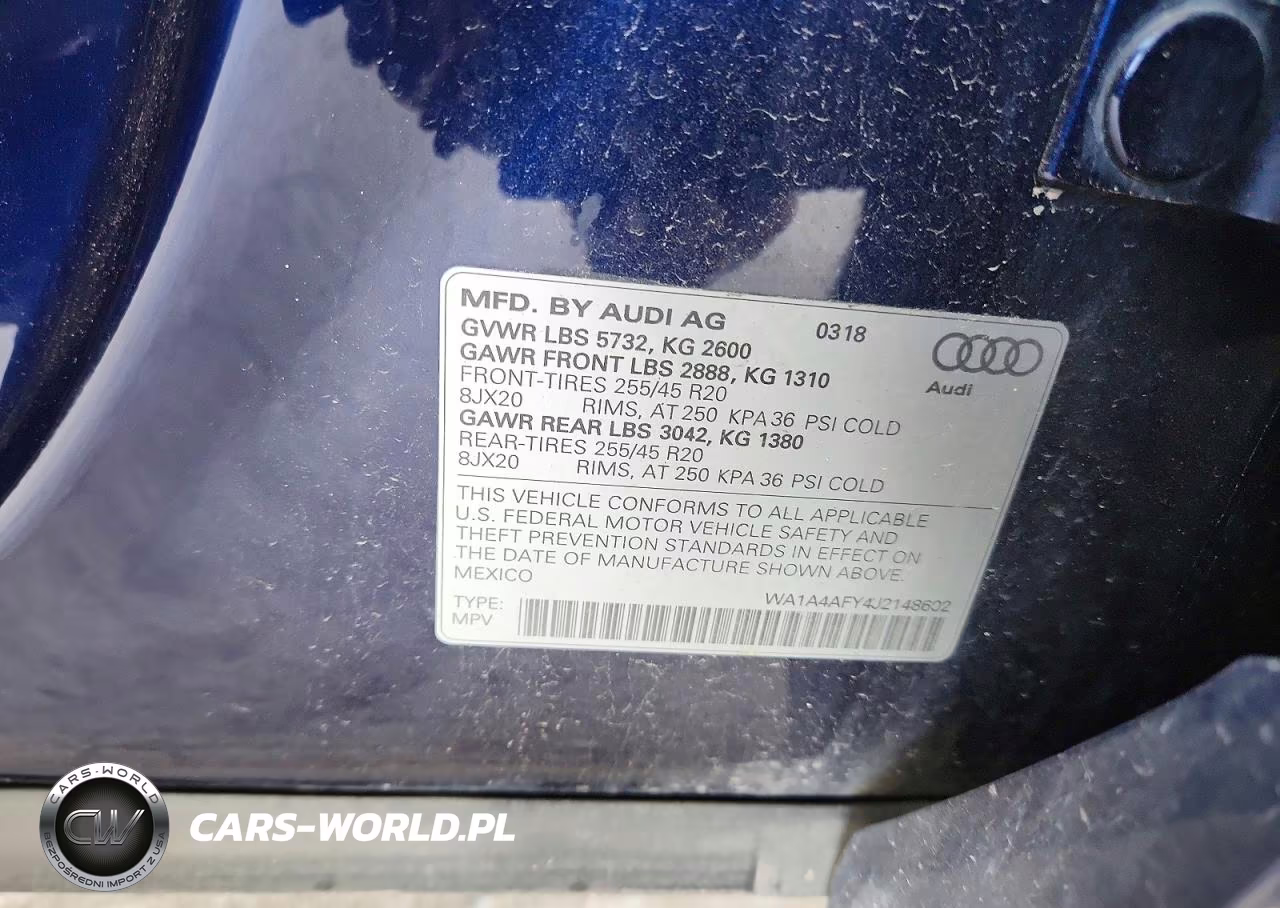 2018 Audi Sq5 Premium Plus VIN:WA1A4AFY4J2148602 - 12