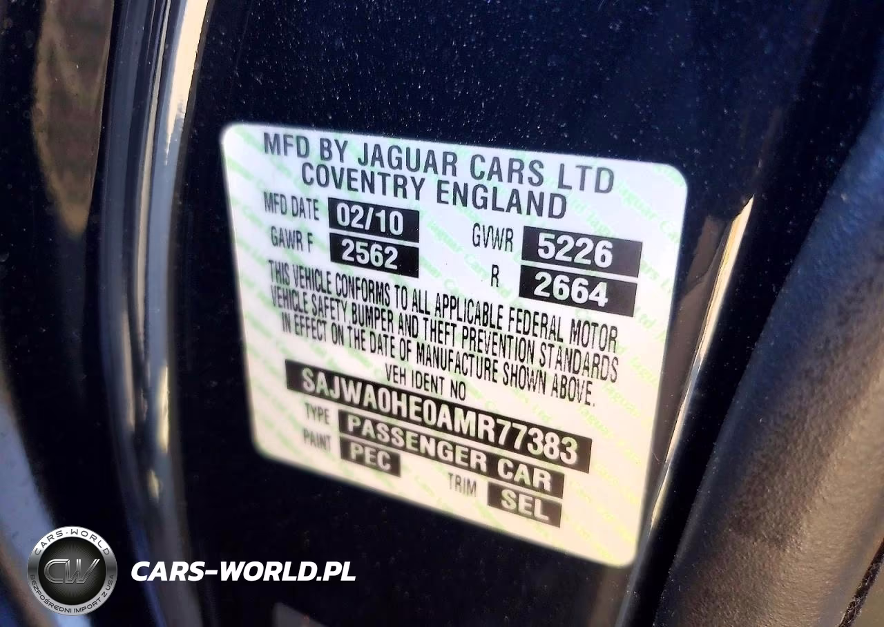 2010 Jaguar Xf Supercharged VIN:SAJWA0HE0AMR77383 - 12