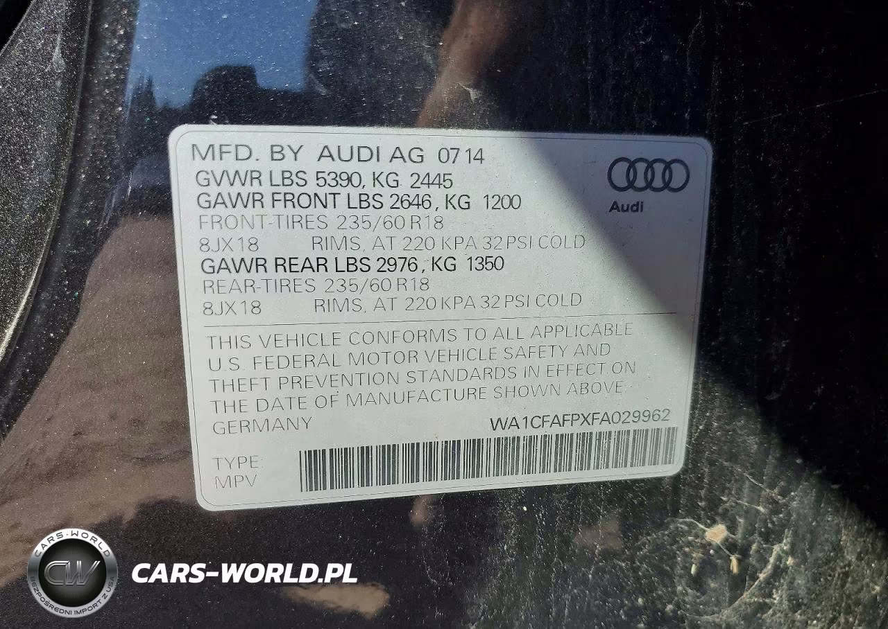 2015 Audi Q5 Premium VIN:WA1CFAFPXFA029962 - 13