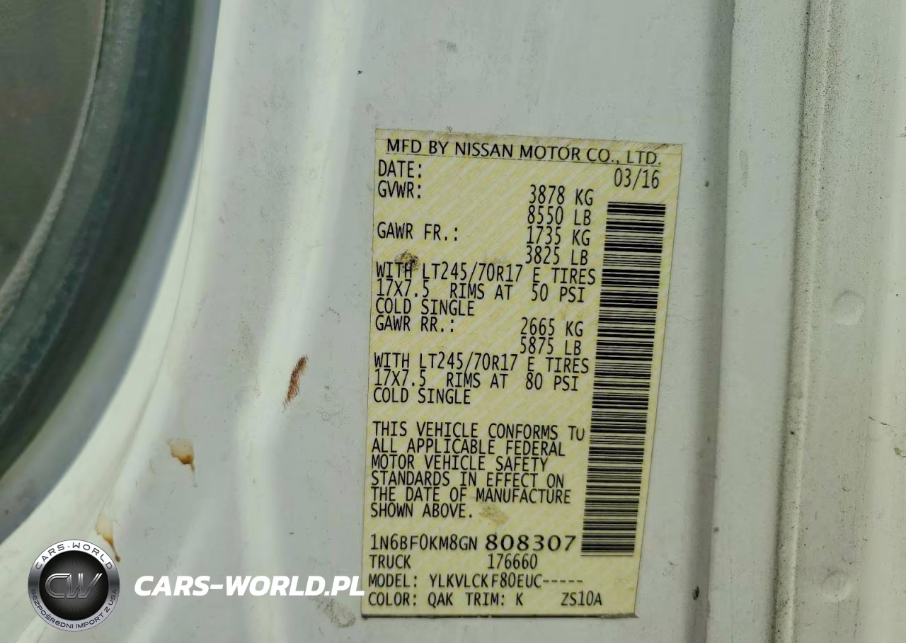 2016 Nissan Nv 1500 S VIN:1N6BF0KM8GN808307 - 13