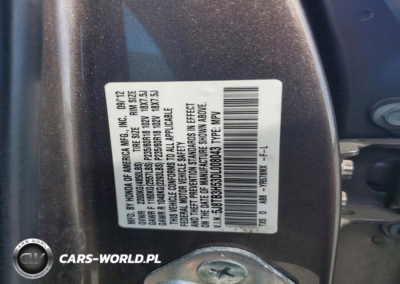 2013 Acura Rdx Technology VIN:5J8TB3H53DL008043 - 12
