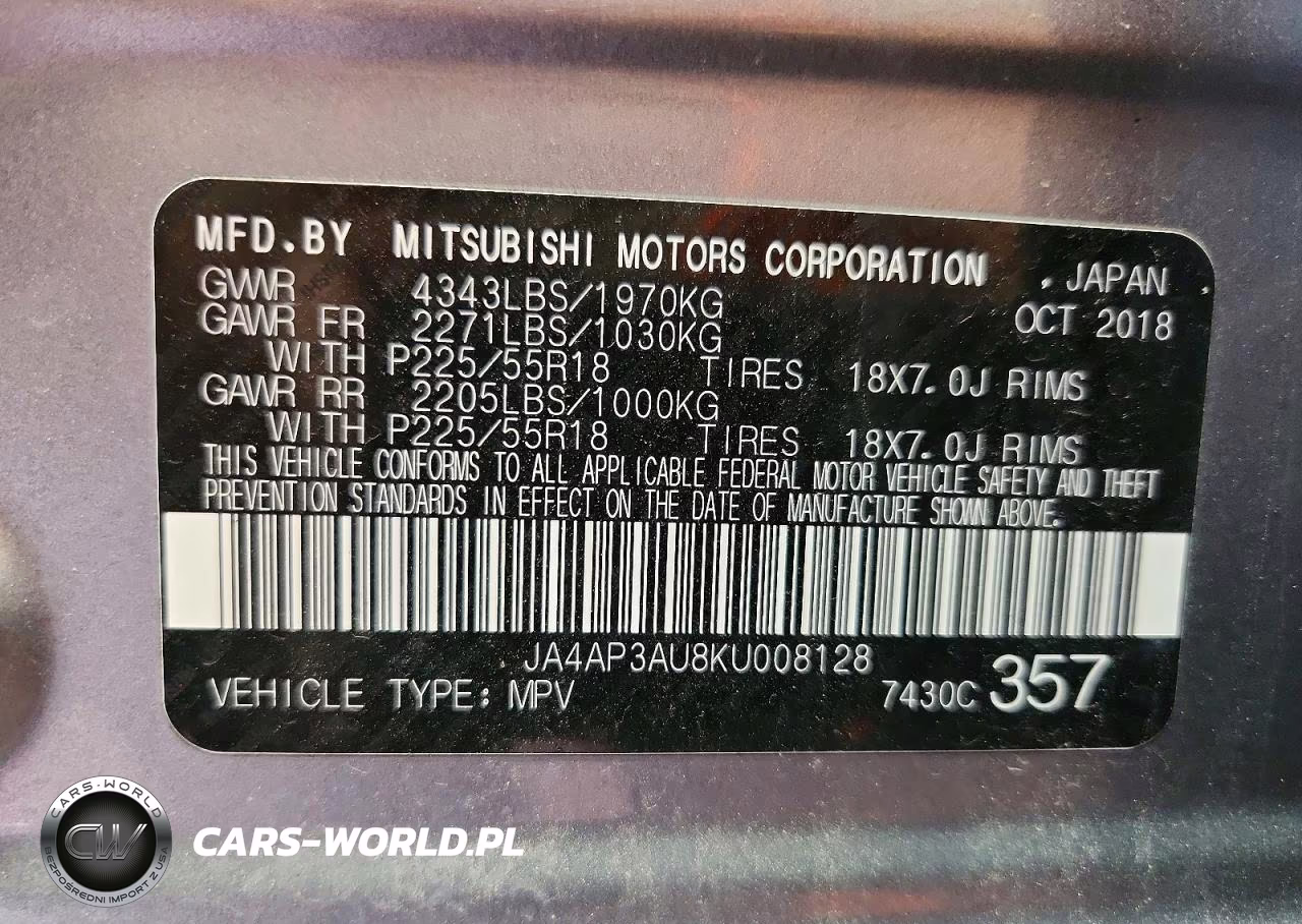 2019 Mitsubishi Outlander Sport Es VIN:JA4AP3AU8KU008128 - 13