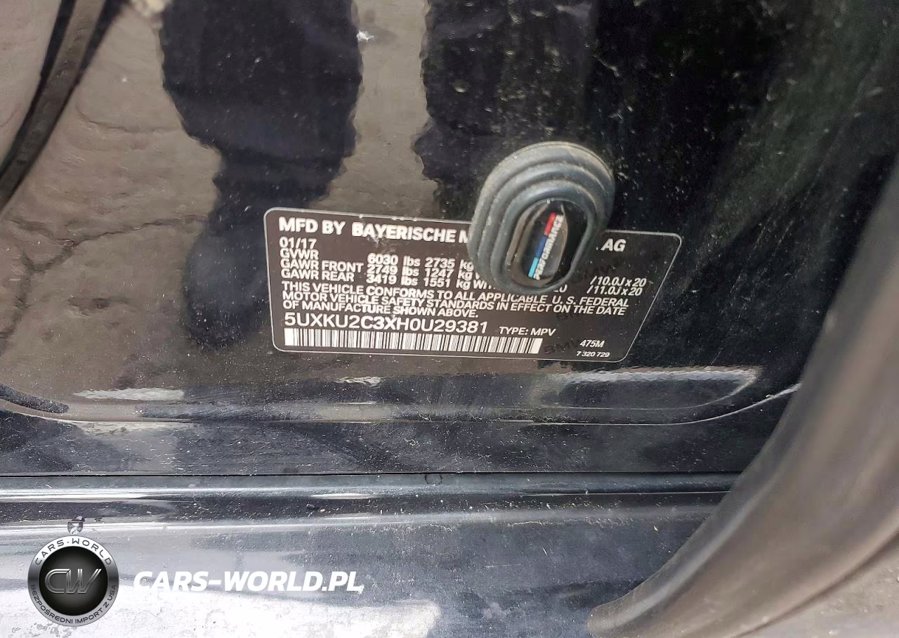 2017 BMW X6 xDrive35I VIN:5UXKU2C3XH0U29381 - 13