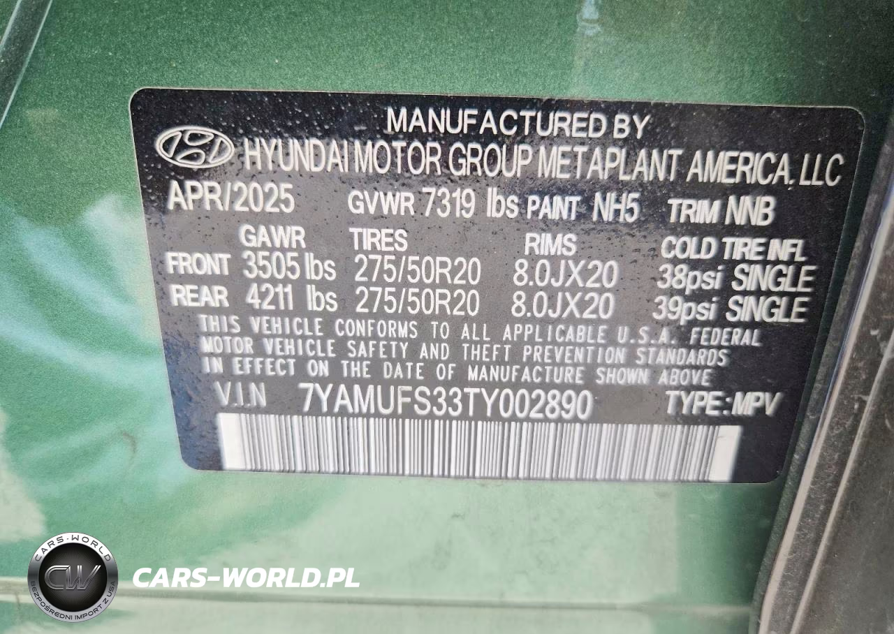 2026 Hyundai Ioniq 9 Sel VIN:7YAMUFS33TY002890 - 14