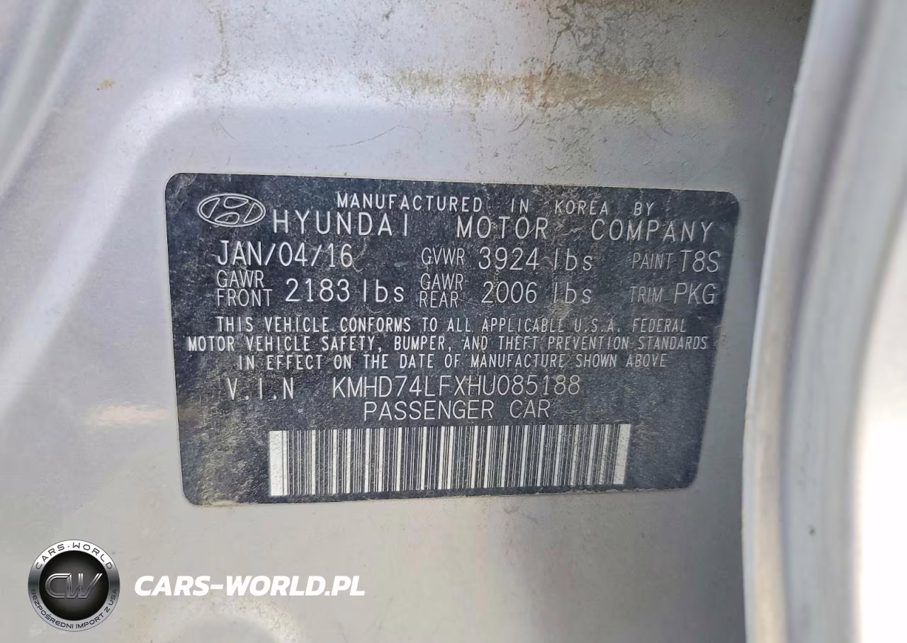 2017 Hyundai Elantra Se VIN:KMHD74LFXHU085188 - 12