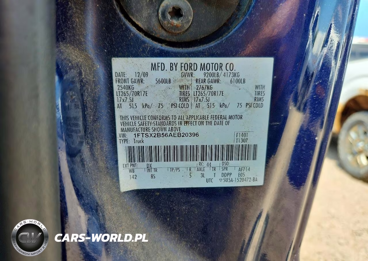 2010 Ford F250 Super Duty VIN:1FTSX2B56AEB20396 - 12