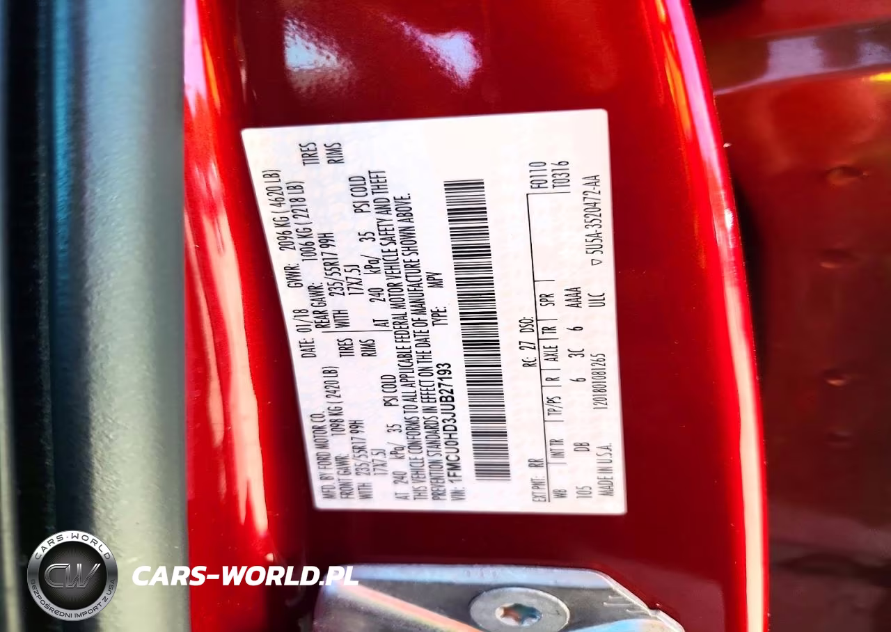 2018 Ford Escape Sel VIN:1FMCU0HD3JUB27193 - 13